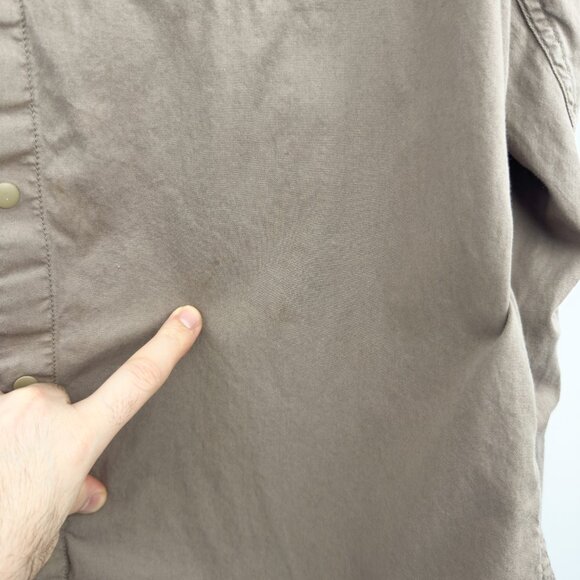 VANS Campus Classic Fit Barn Style Corduroy Collar Tan/Khaki Shirt Size L - Picture 5 of 10